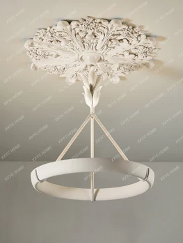 Люстра для гостиной в стиле ретро во французском стиле, креативная резная лампа для столовой