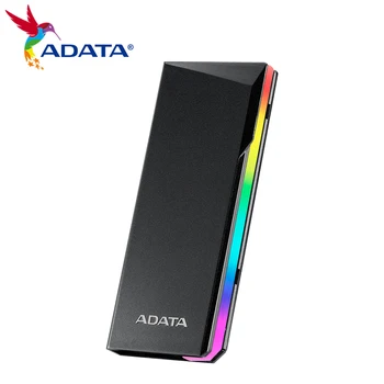 Твердотельный накопитель ADATA EC700G USB 3.2 Gen2 Type-C M.2 С подсветкой RGB Для форм-фактора Черный Модный Пластиковый корпус С кабелем для передачи данных